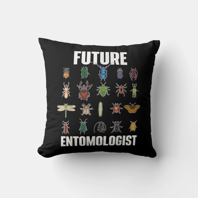 Coussin Entomologiste de l'avenir - Collecteur de bogues e (Recto)