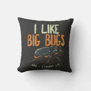 Coussin Entomologiste - J'Aime Les Gros Bugs