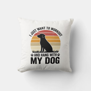 Coussin Entraînement et détente avec mon chien Vintage ama
