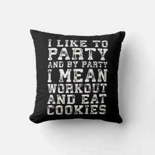 Coussin Entraînement et manger des cookies (J'aime faire l