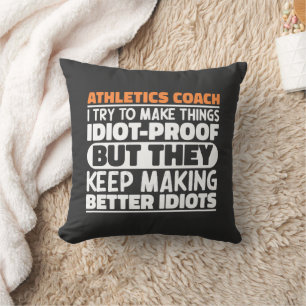 Coussin Entraîneur D'Athlétisme J'Essaie De Faire Des Chos