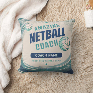 Coussin Entraîneur de Netball Incroyable Nom Personnalisé