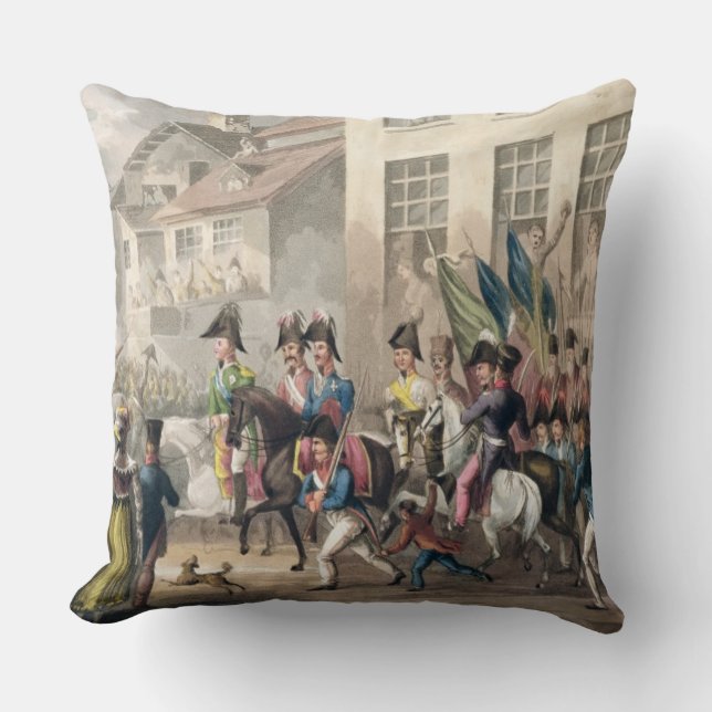 Coussin Entrée des alliés dans Paris, le 31 mars 1814 (Recto)