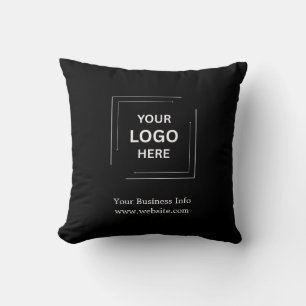 Coussin Entreprise d'entreprise Minimaliste Noir Personnal
