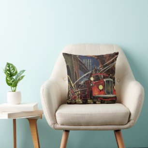 Coussin Entreprise Vintage, Pompiers Camions de pompiers