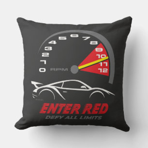 Coussin Entrez dans le rouge : Défiez toutes les limites