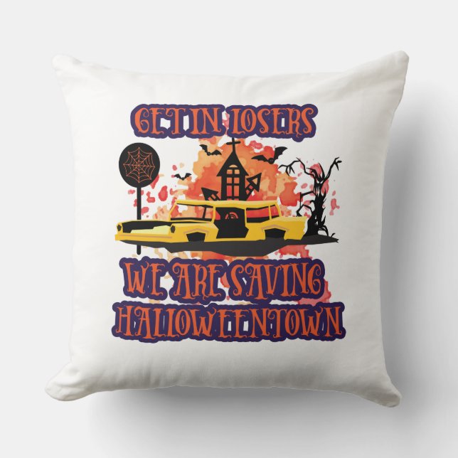 Coussin Entrez Dans Les Perdants, Nous Sauvons Halloweento (Recto)