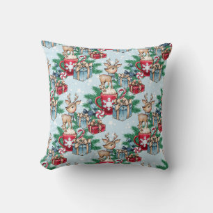 Coussin Enveloppé présente hiver Thème Noël Cerf