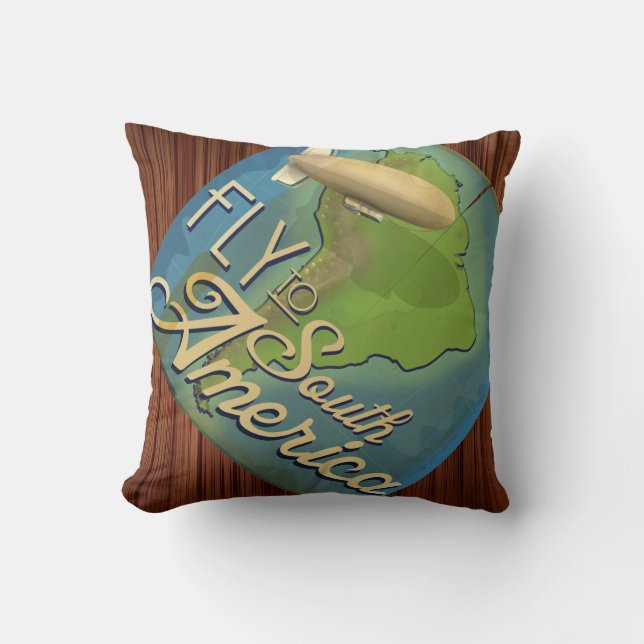 Coussin Envolez-vous pour l'Amérique du Sud (Recto)