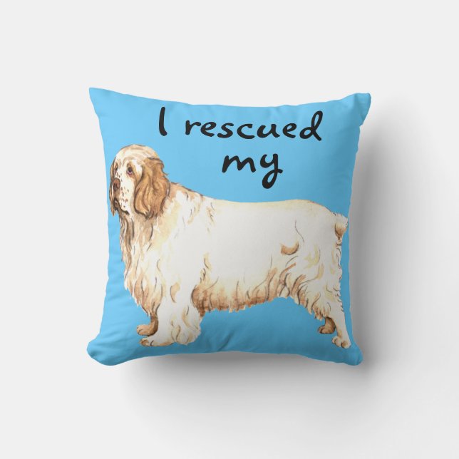 Coussin Épagneul de Clumber de délivrance (Recto)