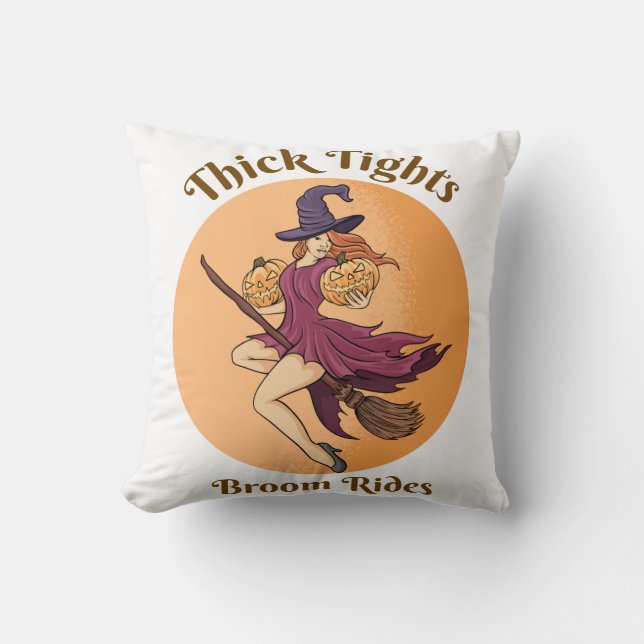 Coussin Épais Tights Broom Rides Ghost Halloween Super (Recto)