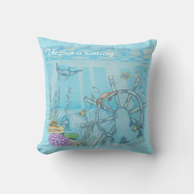 Coussin Épave de récif corallien (Recto)
