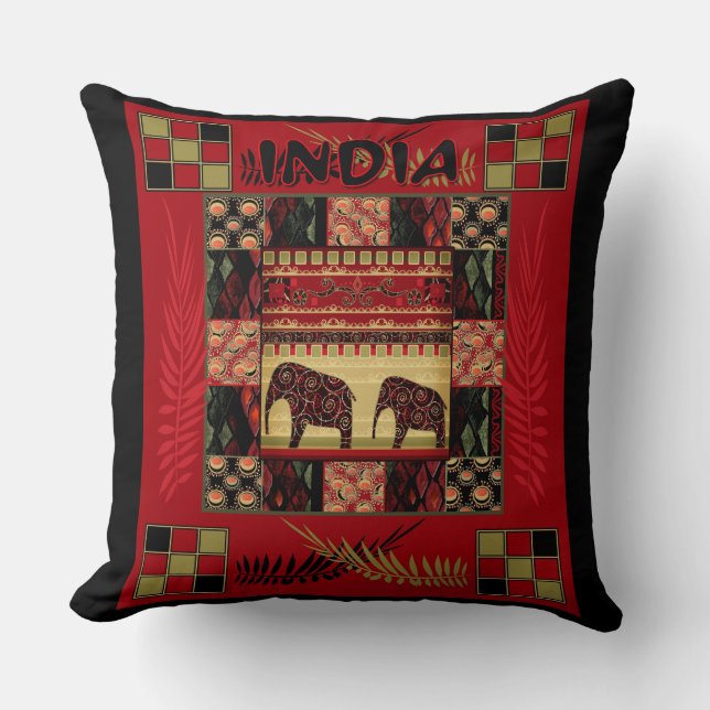 Coussin Ephapes ethniques disparates en Inde (Recto)