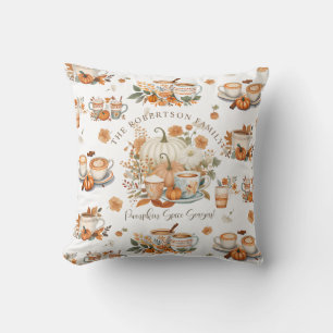 Coussin Épice citrouille Dernière saison Floral Mug Automn