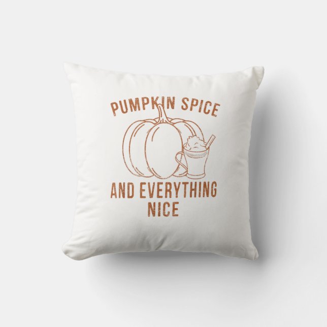 Coussin Épice citrouille Et Tout Beau Automne Saison Que (Recto)