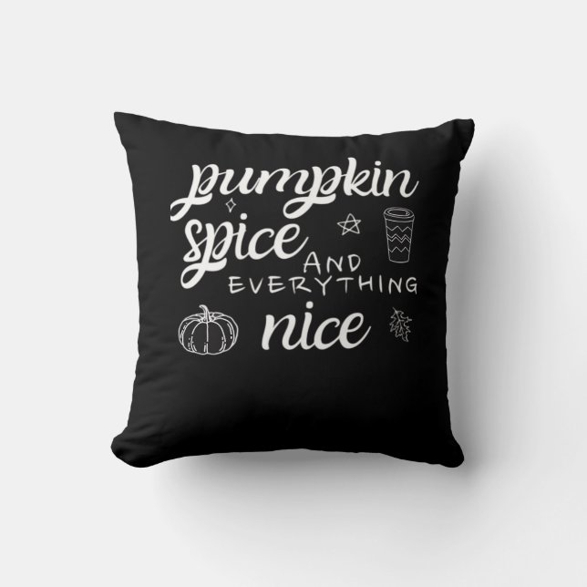 Coussin Épice citrouille Et Tout Nice - Mème Automne Qu (Recto)
