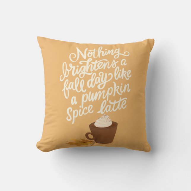 Coussin Épice citrouille Latte automne/automne (Recto)