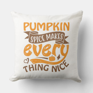 Coussin Épice citrouille Rend Tout Beau - Typographie