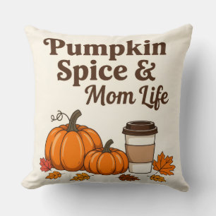 Coussin Épice de citrouille et vie de maman
