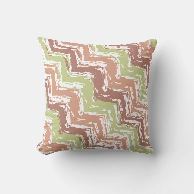 Coussin Épice de scribble Chevron ZigZag (Recto)