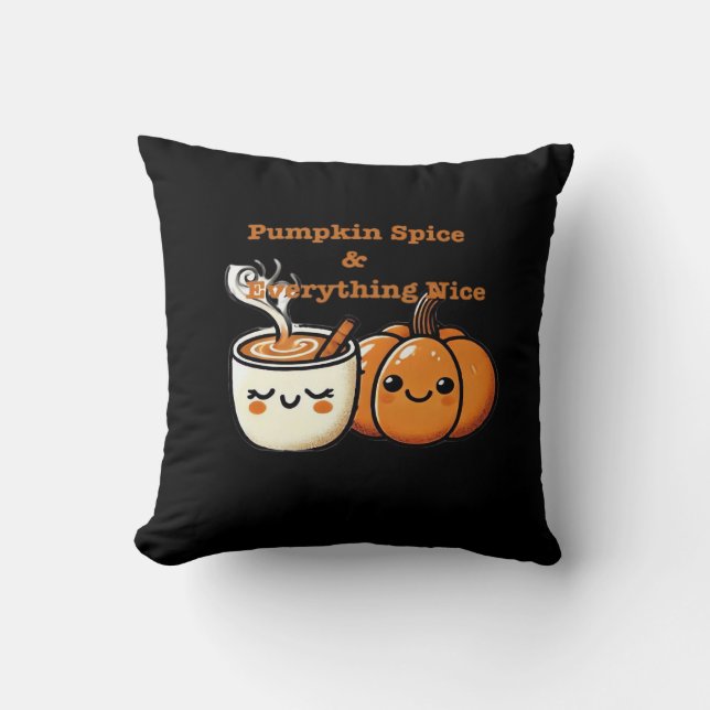Coussin Épices citrouilles et tout Nice - Automne automne (Recto)