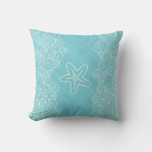 Coussin Epilateur à jetons Starfish seastar et crème bleu