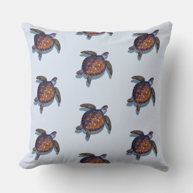 Coussin Epilateur de lancer de tortue de mer réversible (Recto)