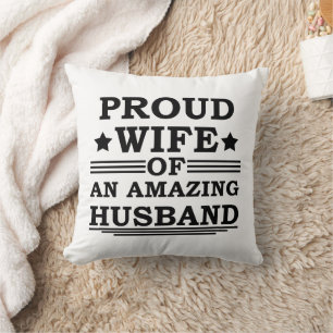 Coussin Épouse fière Mari incroyable