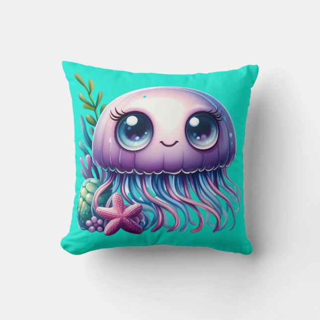Coussin "Épouses de méduses et d'étoiles de mer" (Recto)