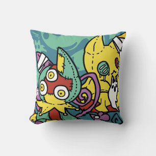 Coussin Épouvantablement mignon Chatons monstrueux Hallo