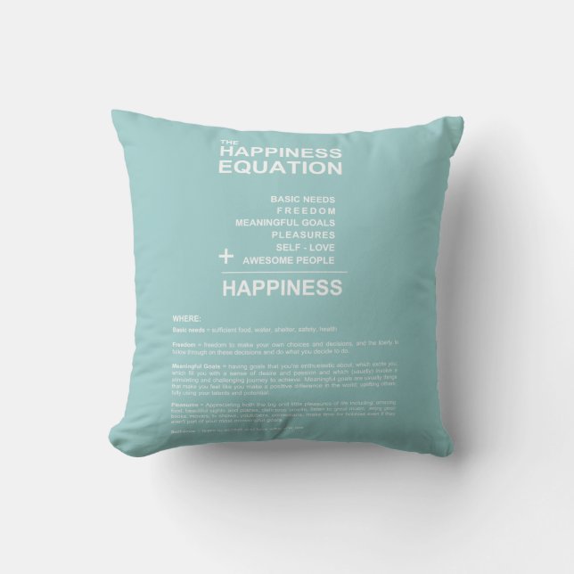 Coussin Équation de bonheur (Recto)