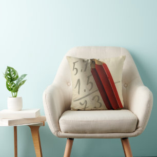 Coussin Équation mathématique avec crayon rouge, Entrepris