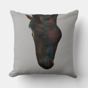 Coussin Équidé Élégant en Action : Design Tête de Cheval C