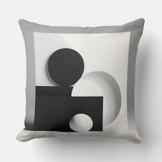 Coussin Équilibre monochrome (Recto)