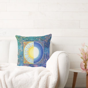 Coussin Equinox soleil et lune