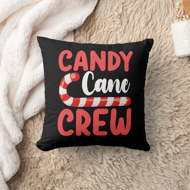 Coussin Équipage de bonbon de Noël de famille de vacances  (Couverture)