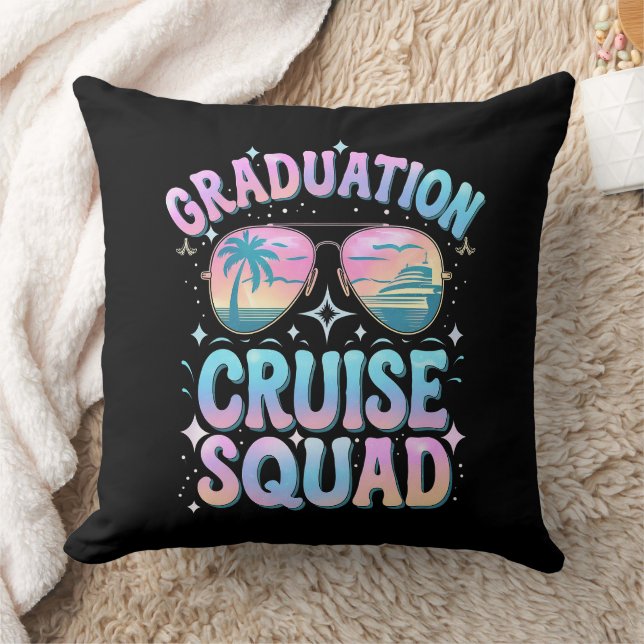 Coussin Équipage de croisière de remise de diplôme bateau  (Couverture)
