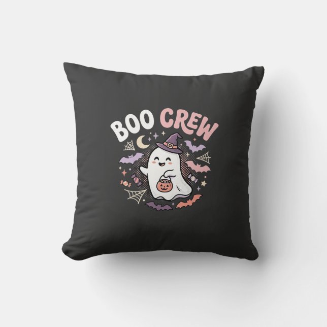 Coussin Équipage fantôme de Halloween (Recto)