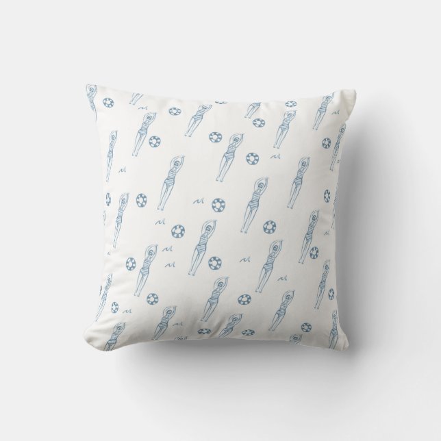 Coussin Équipe artistique Snychro de natation Filles Motif (Recto)