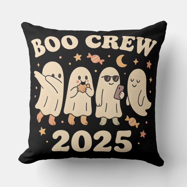 Coussin Équipe Boo 2025 Trending Ghost Squad (Recto)