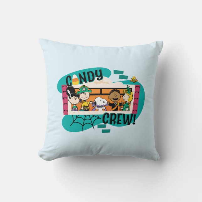 Coussin Équipe de bonbons Gang de Peanuts Halloween (Recto)