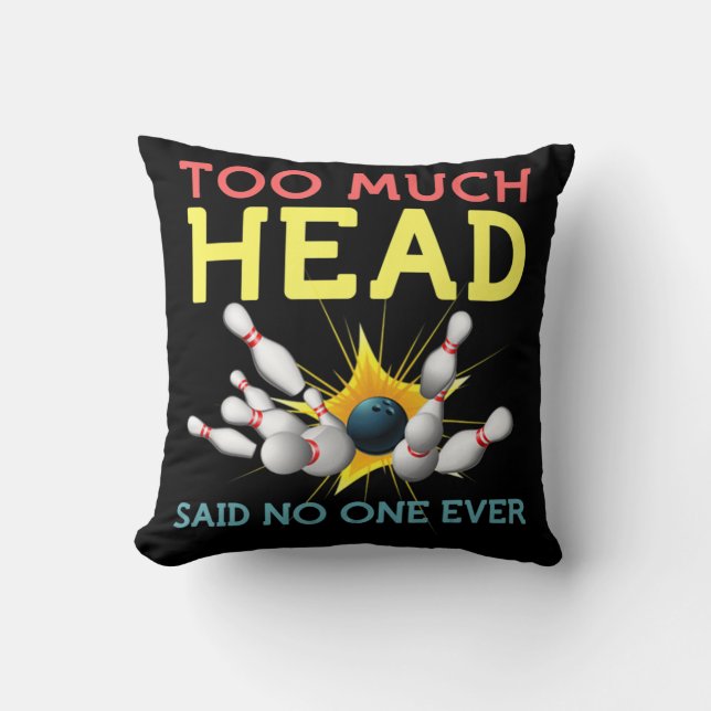 Coussin Équipe De Bowling Fun Hommes Femmes A Dit Personne (Recto)