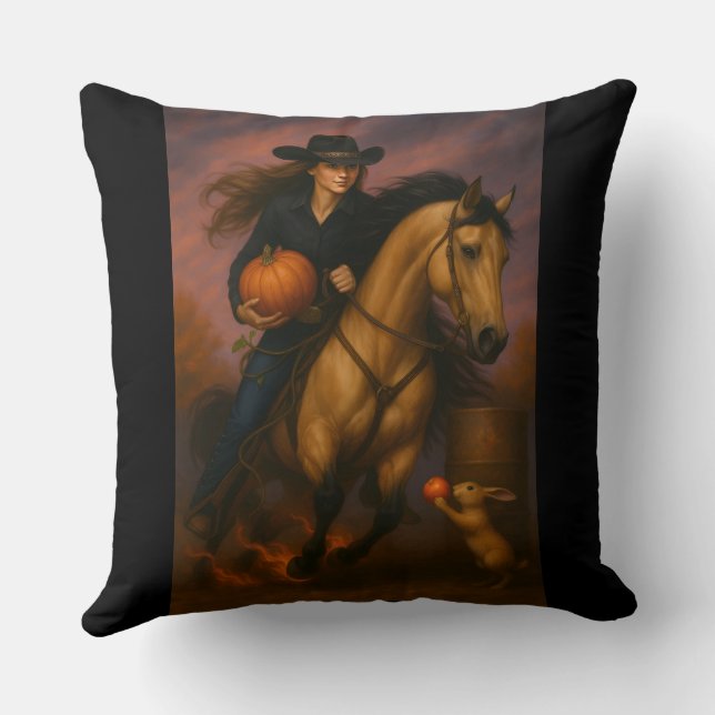 Coussin Équipe de course de barils ultra-rapide ! (Verso)