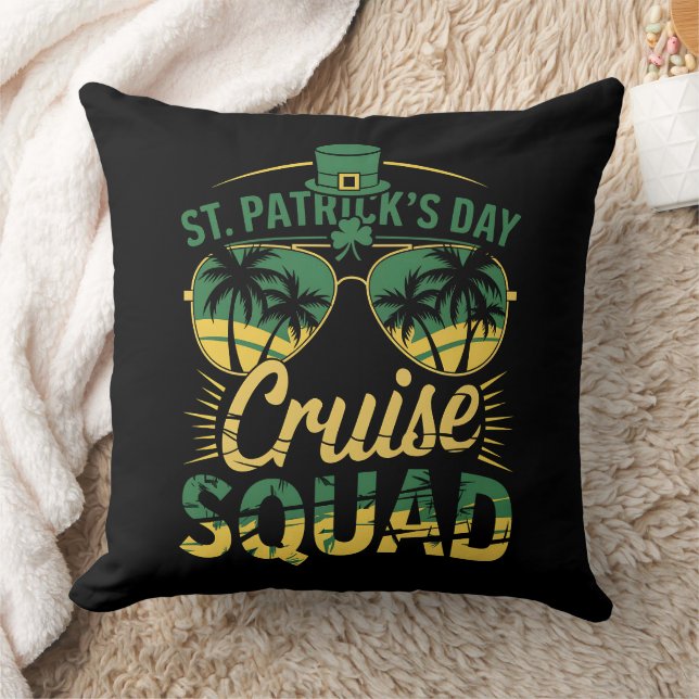 Coussin Équipe de croisière de la Saint-Patrick tenue de f (Couverture)
