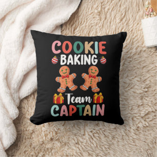 Coussin Équipe de cuisson des cookies Capitaine Famille No
