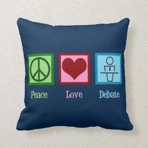 Coussin Équipe de discussion d'amour de paix