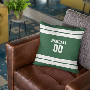 Coussin Équipe de football Green & White personnalisée