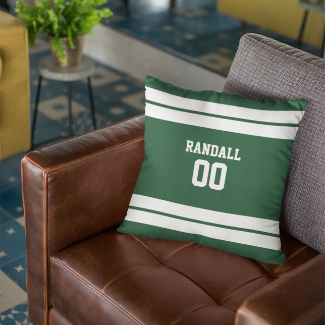 Coussin Équipe de football Green & White personnalisée (Créateur téléchargé)