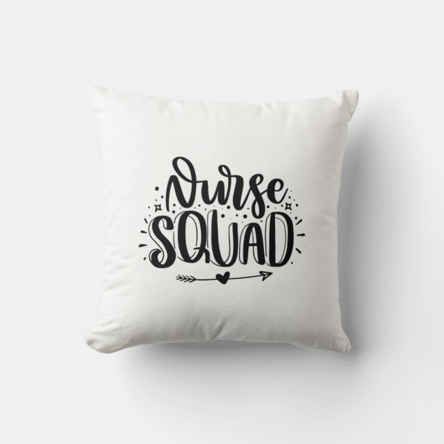 Coussin Équipe de l'infirmière cadeau (Recto)