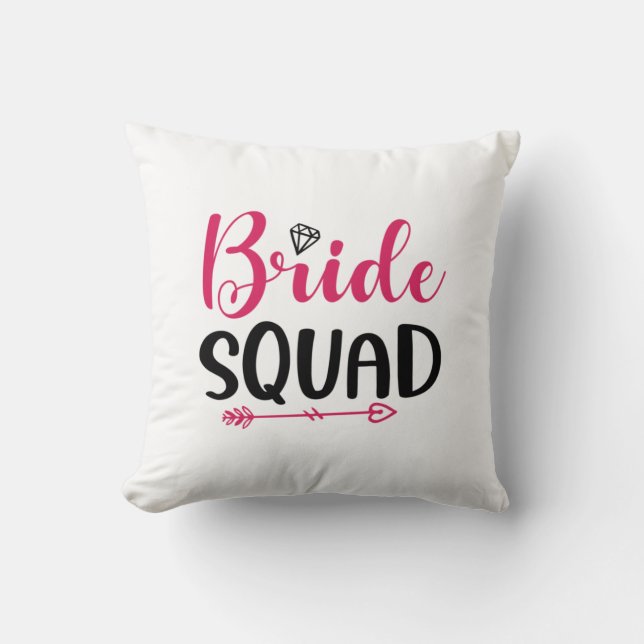 Coussin Équipe de mariée mariage (Recto)